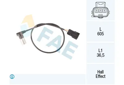 Sensor, posición arbol de levas FAE 79432 FAE 79432 Más Vendido